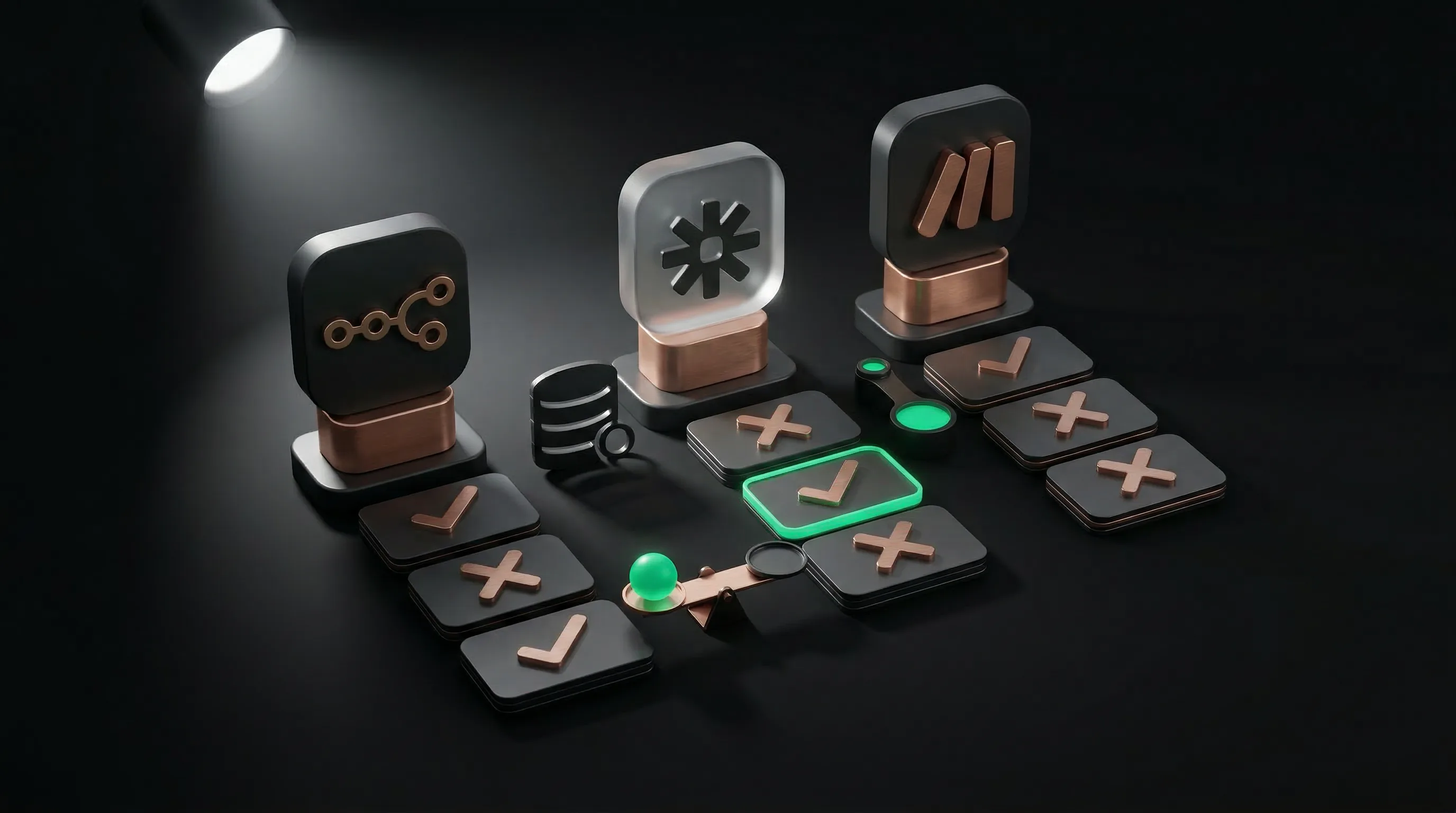 Vergelijking van n8n, Zapier en Make met features en mogelijkheden